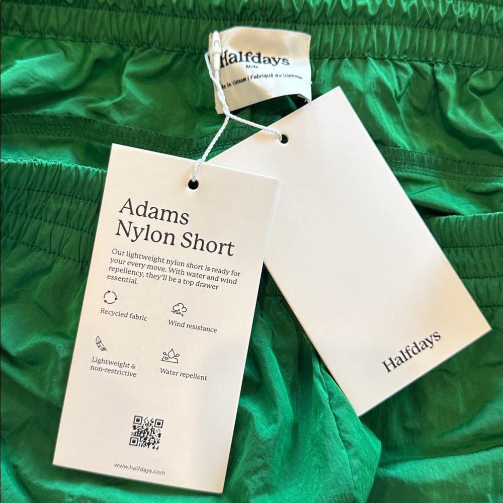 🍀 NWT Halfdays Adams Nylon Short Kelly Green MEDIUM Verdant 🍀 - Picture 12 of 15